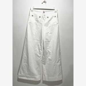 Ralph Lauren Rugby pants wide leg flared cropped pockets white casual women 4